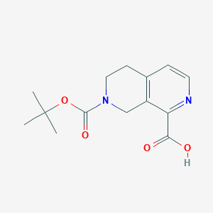 7-[(2-Methylpropan-2-yl)oxycarbonyl]-6,8-dihydro-5H-2,7-naphthyridine-1-carboxylic acid
