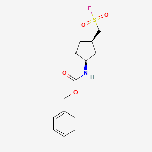 Benzyl N-[(1S,3R)-3-(fluorosulfonylmethyl)cyclopentyl]carbamate