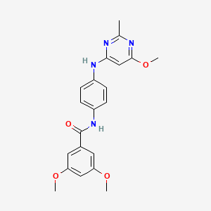 3,5-dimethoxy-N-(4-((6-methoxy-2-methylpyrimidin-4-yl)amino)phenyl)benzamide