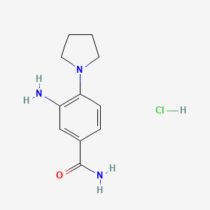 3-Amino-4-(pyrrolidin-1-yl)benzamide hydrochloride