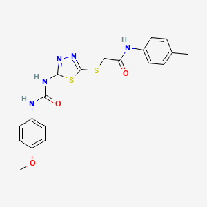 2-((5-(3-(4-methoxyphenyl)ureido)-1,3,4-thiadiazol-2-yl)thio)-N-(p-tolyl)acetamide