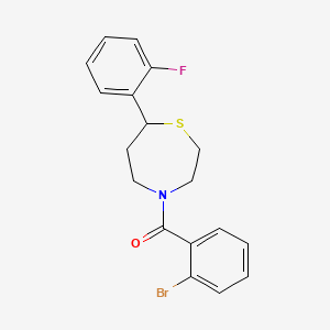 (2-Bromophenyl)(7-(2-fluorophenyl)-1,4-thiazepan-4-yl)methanone