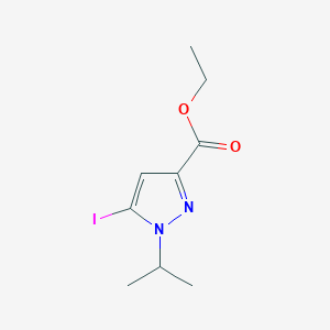 molecular formula C9H13IN2O2 B2898465 Ethyl 5-iodo-1-propan-2-ylpyrazole-3-carboxylate CAS No. 2226182-35-8
