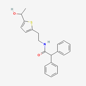 N-(2-(5-(1-hydroxyethyl)thiophen-2-yl)ethyl)-2,2-diphenylacetamide