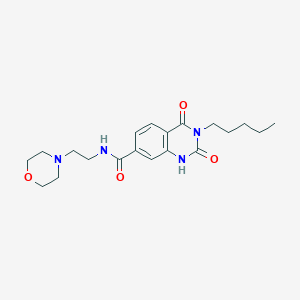 molecular formula C20H28N4O4 B2898480 N-[2-(morpholin-4-yl)ethyl]-2,4-dioxo-3-pentyl-1,2,3,4-tetrahydroquinazoline-7-carboxamide CAS No. 892287-81-9