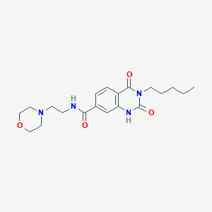 N-(2-morpholin-4-ylethyl)-2,4-dioxo-3-pentyl-1H-quinazoline-7-carboxamide