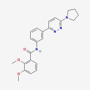 2,3-dimethoxy-N-[3-(6-pyrrolidin-1-ylpyridazin-3-yl)phenyl]benzamide