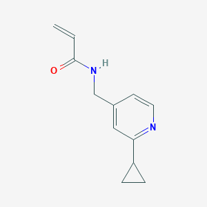 molecular formula C12H14N2O B2898502 N-[(2-Cyclopropylpyridin-4-yl)methyl]prop-2-enamide CAS No. 2308274-40-8