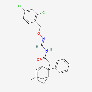 molecular formula C26H28Cl2N2O2 B2898516 N-({[(2,4-dichlorobenzyl)oxy]imino}methyl)-2-(2-phenyl-2-adamantyl)acetamide CAS No. 400078-94-6