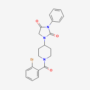 molecular formula C21H20BrN3O3 B2898521 1-(1-(2-Bromobenzoyl)piperidin-4-yl)-3-phenylimidazolidine-2,4-dione CAS No. 2034512-50-8