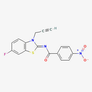 molecular formula C17H10FN3O3S B2898522 (Z)-N-(6-fluoro-3-(prop-2-yn-1-yl)benzo[d]thiazol-2(3H)-ylidene)-4-nitrobenzamide CAS No. 941871-75-6