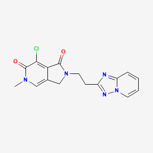 molecular formula C16H14ClN5O2 B2898529 2-(2-([1,2,4]Triazolo[1,5-A]pyridin-2-YL)ethyl)-7-chloro-5-methyl-2,3-dihydro-1H-pyrrolo[3,4-C]pyridine-1,6(5H)-dione CAS No. 1628618-35-8