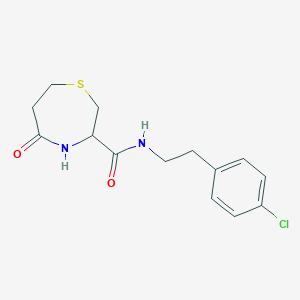 molecular formula C14H17ClN2O2S B2898530 N-(4-chlorophenethyl)-5-oxo-1,4-thiazepane-3-carboxamide CAS No. 1396558-68-1