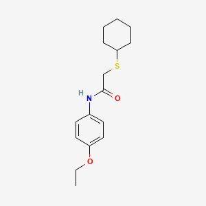 2-cyclohexylsulfanyl-N-(4-ethoxyphenyl)acetamide