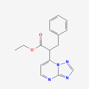 molecular formula C16H16N4O2 B2898539 Ethyl 3-phenyl-2-[1,2,4]triazolo[1,5-a]pyrimidin-7-ylpropanoate CAS No. 477868-50-1