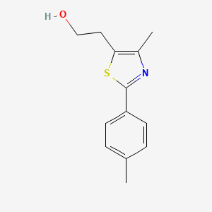 molecular formula C13H15NOS B2898542 2-[4-Methyl-2-(4-methylphenyl)-1,3-thiazol-5-yl]ethan-1-ol CAS No. 1226153-74-7