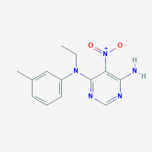 molecular formula C13H15N5O2 B2898572 N4-ethyl-5-nitro-N4-(m-tolyl)pyrimidine-4,6-diamine CAS No. 450345-65-0