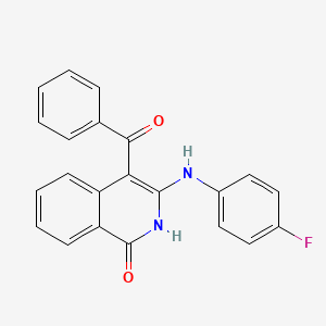 molecular formula C22H15FN2O2 B2898587 4-benzoyl-3-(4-fluoroanilino)-2H-isoquinolin-1-one CAS No. 380345-15-3