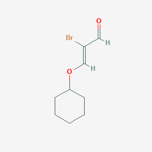 molecular formula C9H13BrO2 B2898594 2-Bromo-3-(cyclohexyloxy)acrylaldehyde CAS No. 1253298-70-2