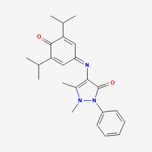 4-((3,5-diisopropyl-4-oxocyclohexa-2,5-dien-1-ylidene)amino)-1,5-dimethyl-2-phenyl-1H-pyrazol-3(2H)-one