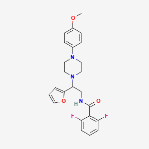 2,6-difluoro-N-[2-(furan-2-yl)-2-[4-(4-methoxyphenyl)piperazin-1-yl]ethyl]benzamide