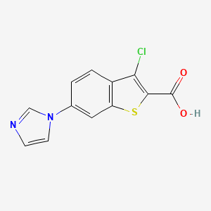 3-Chloro-6-imidazol-1-yl-1-benzothiophene-2-carboxylic acid