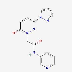 2-(6-oxo-3-(1H-pyrazol-1-yl)pyridazin-1(6H)-yl)-N-(pyridin-3-yl)acetamide