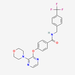 4-{[3-(morpholin-4-yl)pyrazin-2-yl]oxy}-N-[4-(trifluoromethyl)benzyl]benzamide