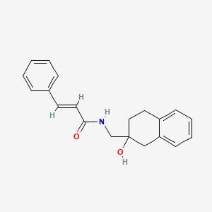 molecular formula C20H21NO2 B2898639 N-((2-hydroxy-1,2,3,4-tetrahydronaphthalen-2-yl)methyl)cinnamamide CAS No. 1421587-04-3