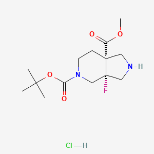 5-O-Tert-butyl 7a-O-methyl (3aR,7aS)-3a-fluoro-1,2,3,4,6,7-hexahydropyrrolo[3,4-c]pyridine-5,7a-dicarboxylate;hydrochloride