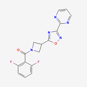 (2,6-Difluorophenyl)(3-(3-(pyrimidin-2-yl)-1,2,4-oxadiazol-5-yl)azetidin-1-yl)methanone