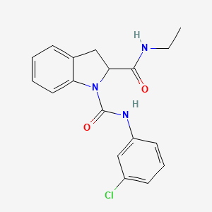 molecular formula C18H18ClN3O2 B2898674 N1-(3-chlorophenyl)-N2-ethylindoline-1,2-dicarboxamide CAS No. 1101206-20-5