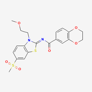 (Z)-N-(3-(2-methoxyethyl)-6-(methylsulfonyl)benzo[d]thiazol-2(3H)-ylidene)-2,3-dihydrobenzo[b][1,4]dioxine-6-carboxamide