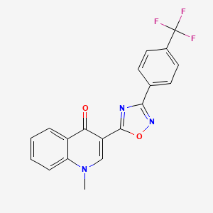1-methyl-3-(3-(4-(trifluoromethyl)phenyl)-1,2,4-oxadiazol-5-yl)quinolin-4(1H)-one