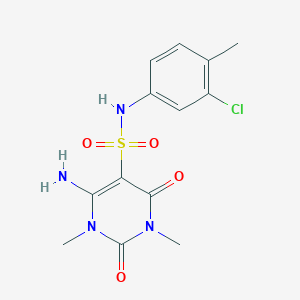 4-amino-N-(3-chloro-4-methylphenyl)-1,3-dimethyl-2,6-dioxopyrimidine-5-sulfonamide