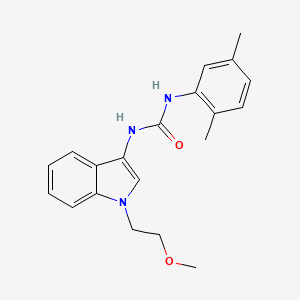 molecular formula C20H23N3O2 B2898695 1-(2,5-dimethylphenyl)-3-(1-(2-methoxyethyl)-1H-indol-3-yl)urea CAS No. 923096-32-6