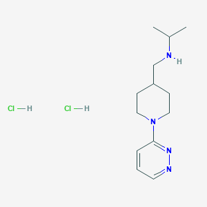 N-[(1-Pyridazin-3-ylpiperidin-4-yl)methyl]propan-2-amine;dihydrochloride