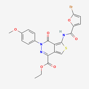 molecular formula C21H16BrN3O6S B2898731 ethyl 5-(5-bromofuran-2-amido)-3-(4-methoxyphenyl)-4-oxo-3H,4H-thieno[3,4-d]pyridazine-1-carboxylate CAS No. 851977-73-6