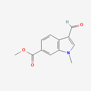 molecular formula C12H11NO3 B2898736 Methyl 3-formyl-1-methyl-1H-indole-6-carboxylate CAS No. 1160219-36-2