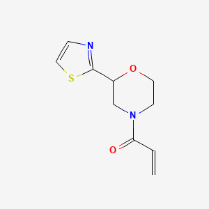 molecular formula C10H12N2O2S B2898739 1-[2-(1,3-Thiazol-2-yl)morpholin-4-yl]prop-2-en-1-one CAS No. 2196077-98-0