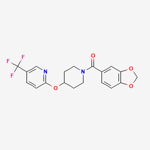 Benzo[d][1,3]dioxol-5-yl(4-((5-(trifluoromethyl)pyridin-2-yl)oxy)piperidin-1-yl)methanone