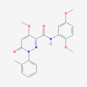 molecular formula C21H21N3O5 B2898741 N-(2,5-dimethoxyphenyl)-4-methoxy-1-(2-methylphenyl)-6-oxo-1,6-dihydropyridazine-3-carboxamide CAS No. 941900-01-2