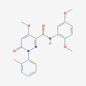 molecular formula C21H21N3O5 B2898741 N-(2,5-dimethoxyphenyl)-4-methoxy-1-(2-methylphenyl)-6-oxopyridazine-3-carboxamide CAS No. 941900-01-2