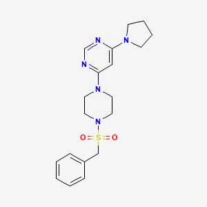 4-(4-(Benzylsulfonyl)piperazin-1-yl)-6-(pyrrolidin-1-yl)pyrimidine
