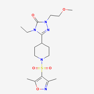 3-(1-((3,5-dimethylisoxazol-4-yl)sulfonyl)piperidin-4-yl)-4-ethyl-1-(2-methoxyethyl)-1H-1,2,4-triazol-5(4H)-one