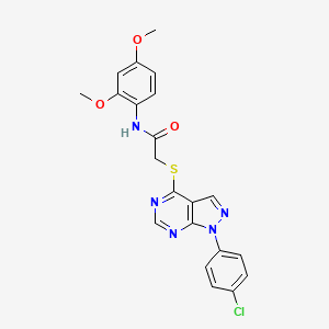 2-((1-(4-chlorophenyl)-1H-pyrazolo[3,4-d]pyrimidin-4-yl)thio)-N-(2,4-dimethoxyphenyl)acetamide