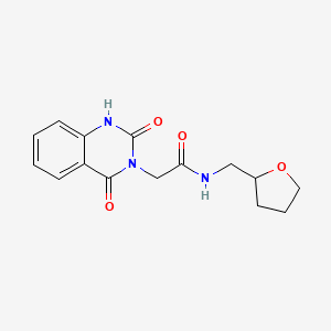 molecular formula C15H17N3O4 B2898754 2-(2,4-dioxo-1H-quinazolin-3-yl)-N-(oxolan-2-ylmethyl)acetamide CAS No. 896381-46-7