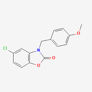 molecular formula C15H12ClNO3 B2898756 5-chloro-3-(4-methoxybenzyl)benzo[d]oxazol-2(3H)-one CAS No. 883279-87-6