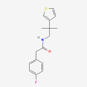2-(4-fluorophenyl)-N-(2-methyl-2-(thiophen-3-yl)propyl)acetamide