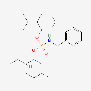 molecular formula C27H46NO3P B2898808 benzyl[bis({[5-methyl-2-(propan-2-yl)cyclohexyl]oxy})phosphoryl]amine CAS No. 474879-12-4